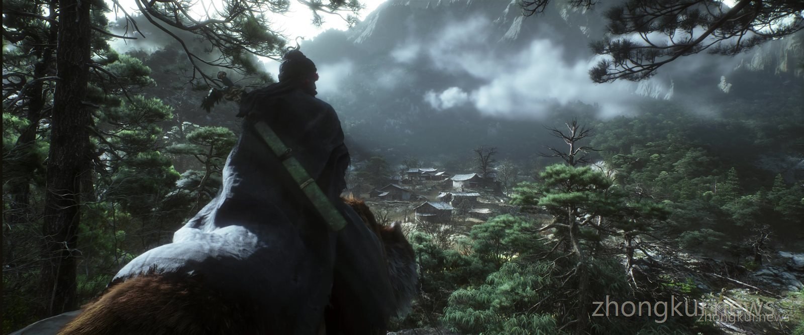 The tiger-riding Zhong Kui with the same green scabbard, about 15:31 in the official demo